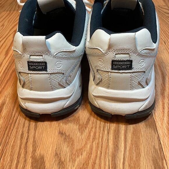 Men’s Skechers Sport White Leather Running Shoe Sneakers, walking, 11 - Picture 4 of 8